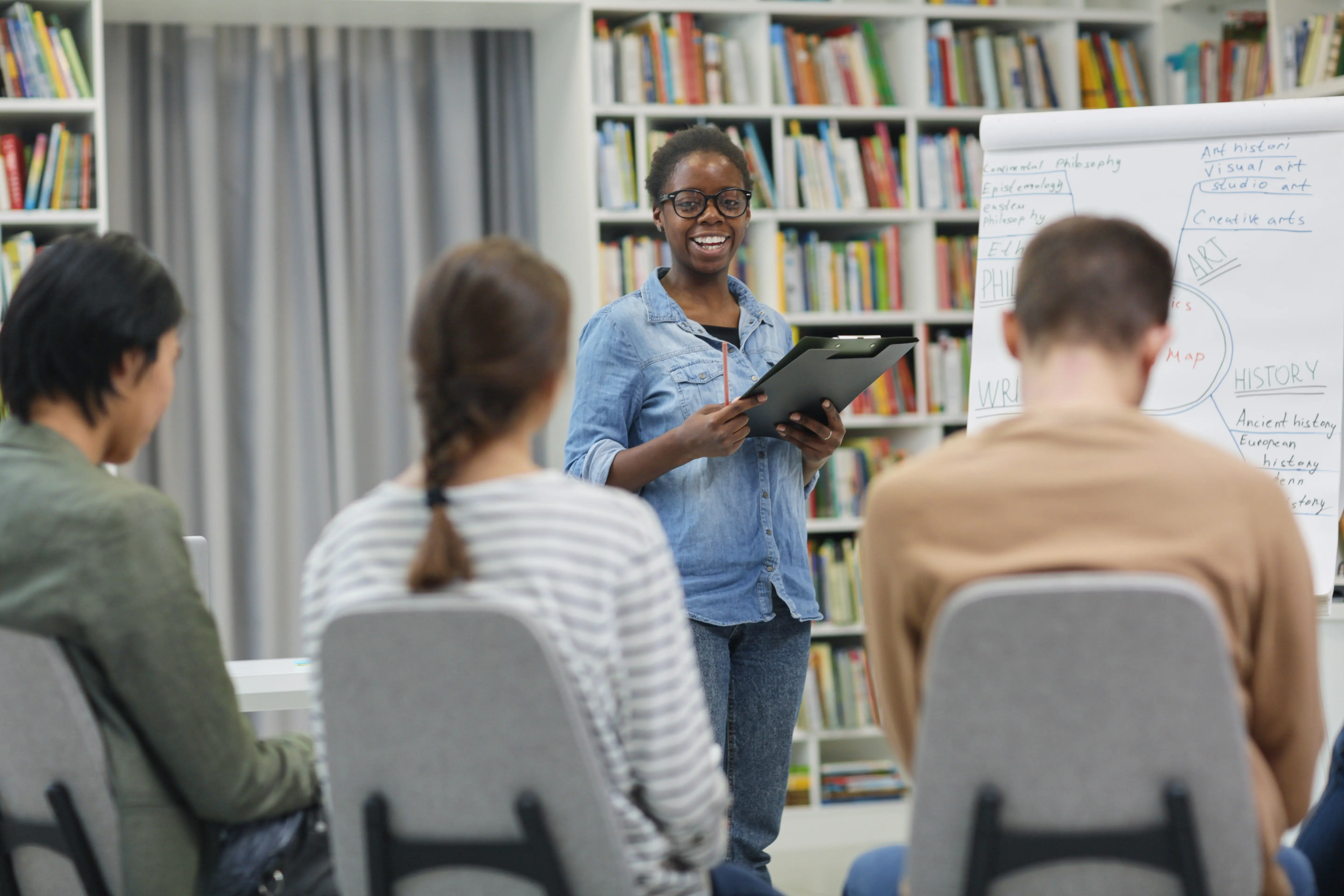 A Lumminx mentor leading a bootcamp session